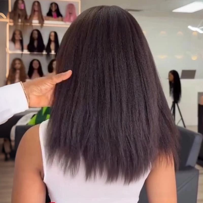SWAY 250 300 Density Seamless Melt Wispy 4C Hair Edges Bone Straight 13x4 Lace Front Human Hair Wigs