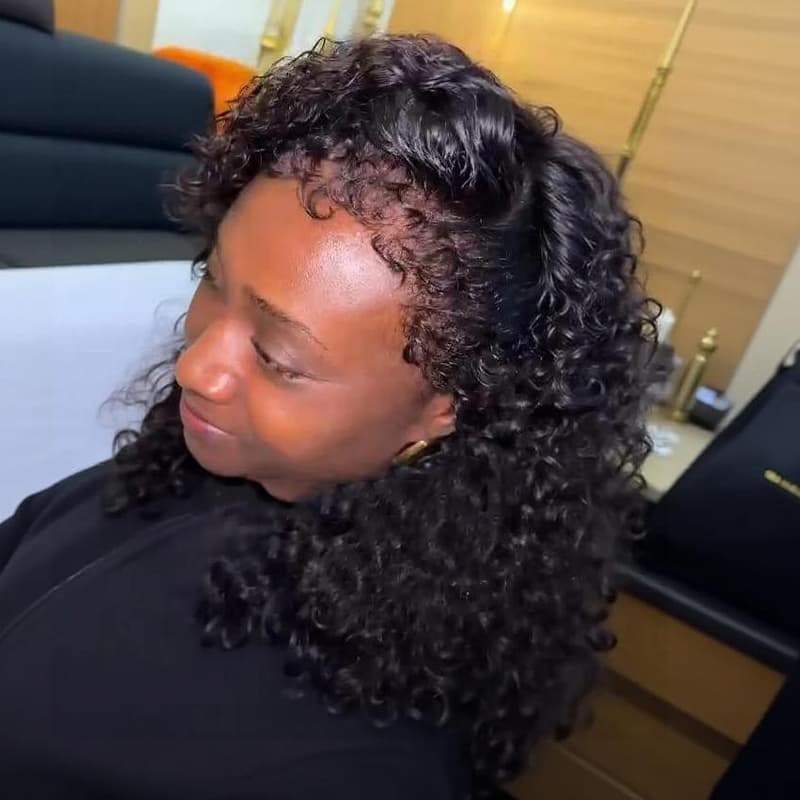 SWAY 250 300 Density Seamless Melt Wispy 4C Hair Edges Bone Straight 13x4 Lace Front Human Hair Wigs