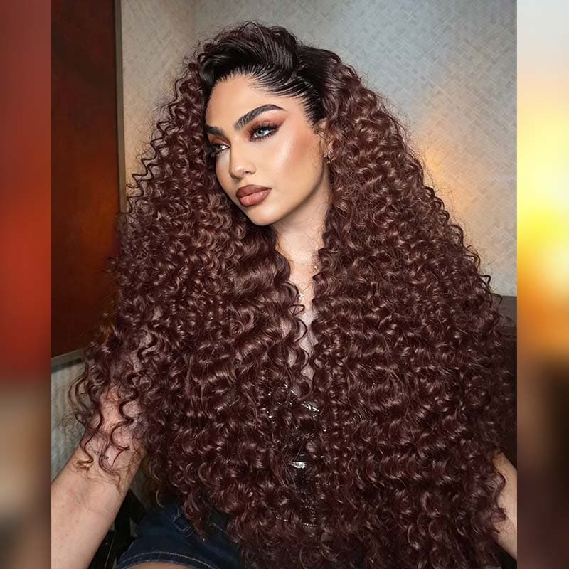 Pelucas de cabello humano SWAY rubio miel con reflejos marrones, 13x4 HD, con encaje frontal