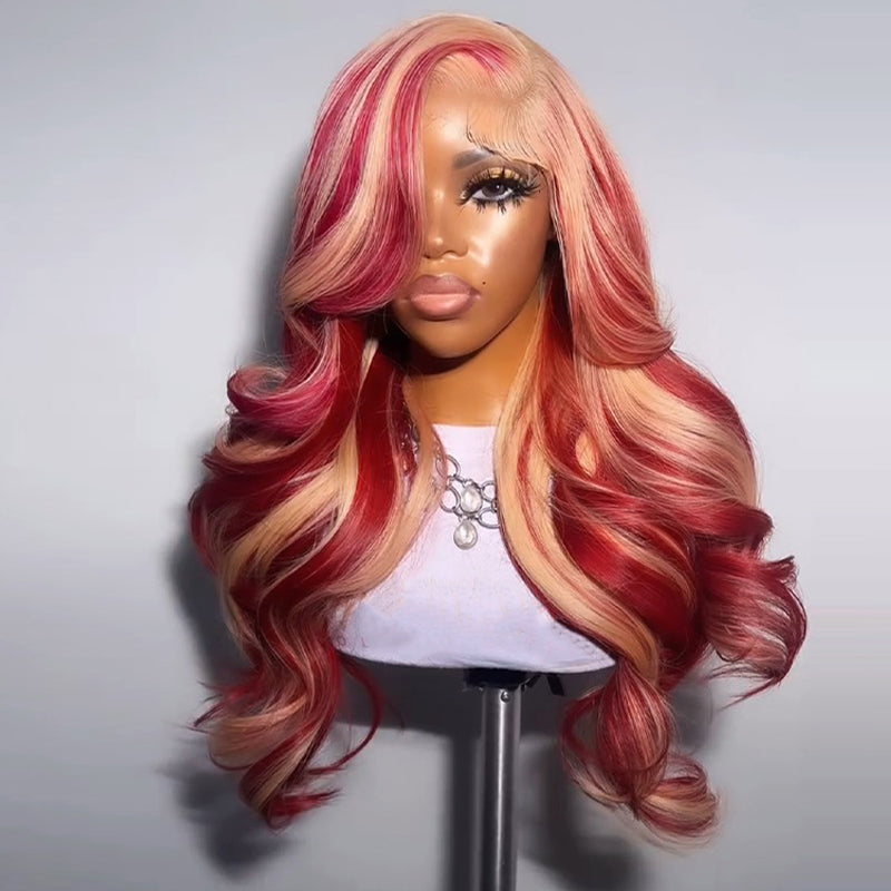 Pelucas de cabello humano ondulado con encaje frontal SWAY, color gris, densidad 200, 13x4