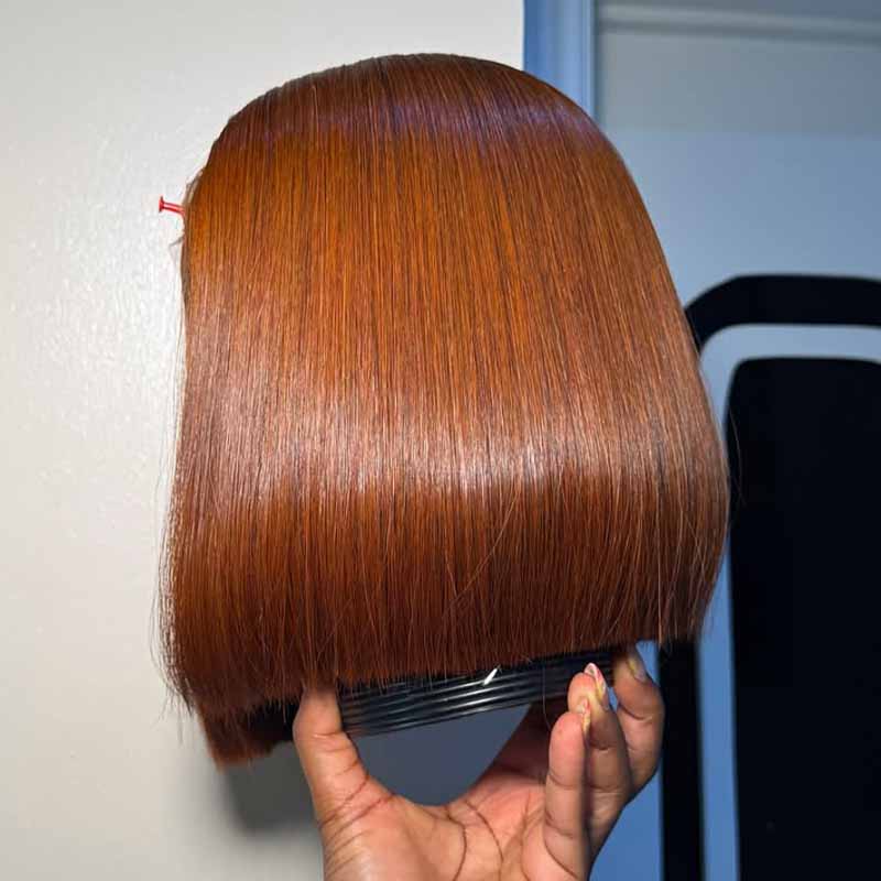 SWAY 8 10 12inch Short Bob Chestnut Burgundy Red Chocolate Brown Elegant 13x4 Lace Frontal Human Hair Wigs