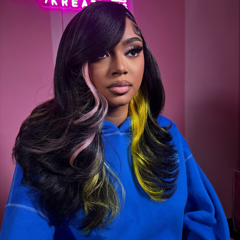 Pelucas de cabello humano ondulado con encaje frontal SWAY, color gris, densidad 200, 13x4