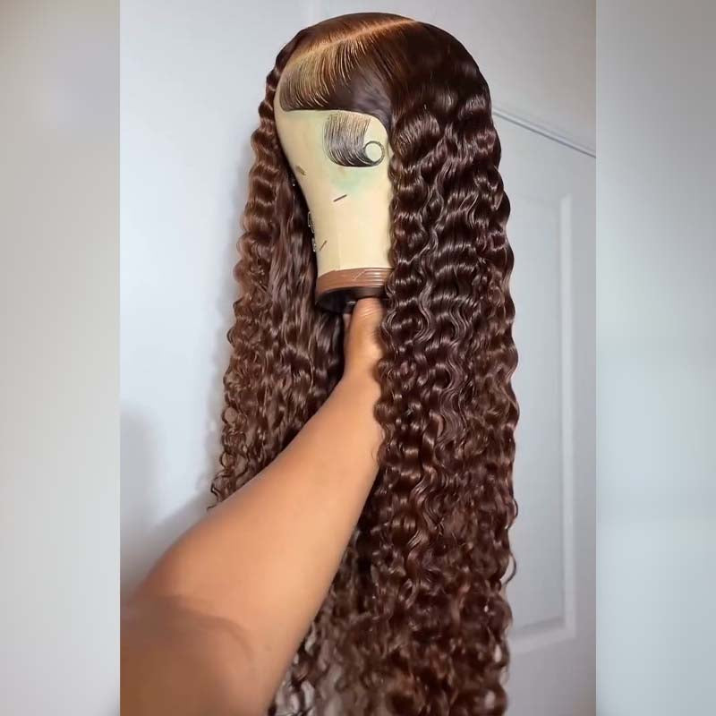 Pelucas de cabello humano SWAY rubio miel con reflejos marrones, 13x4 HD, con encaje frontal