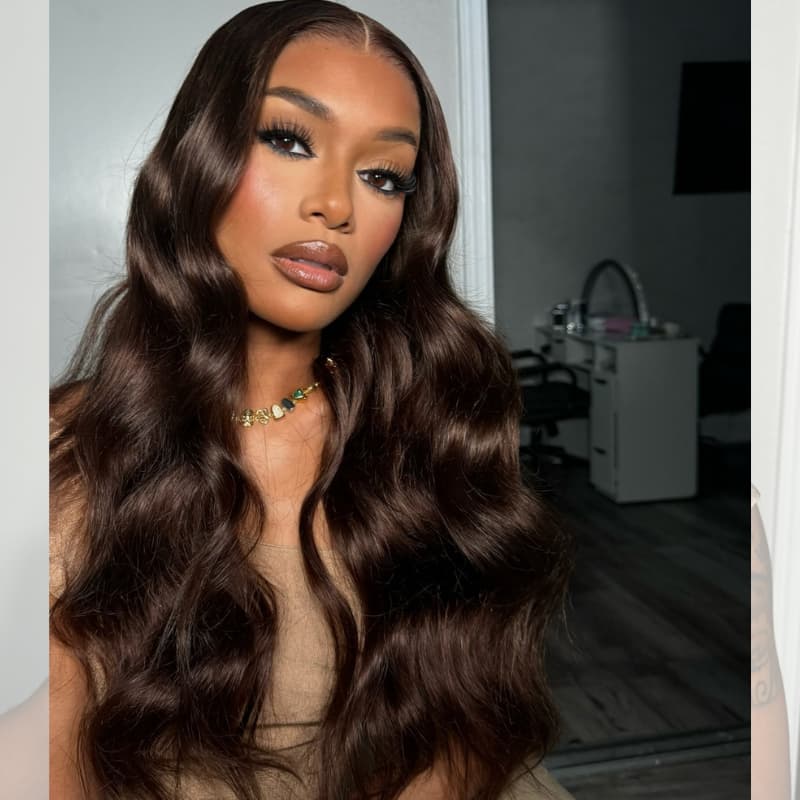 Pelucas de cabello humano ondulado con encaje frontal SWAY, color gris, densidad 200, 13x4