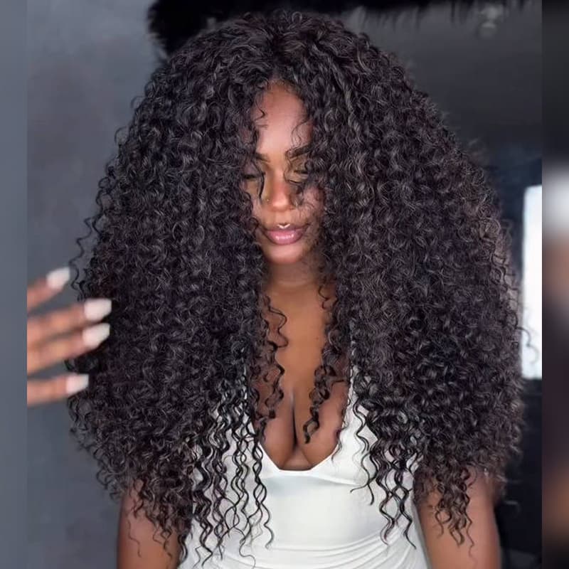 SWAY Coily Kinky Curly 250 300 Density 13x4 Lace Front Human Hair Wigs