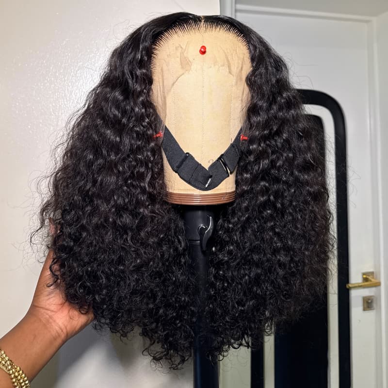 Pelucas de cabello humano Remy con encaje frontal de 13x4 y rizos sueltos de densidad 250-300 de SWAY