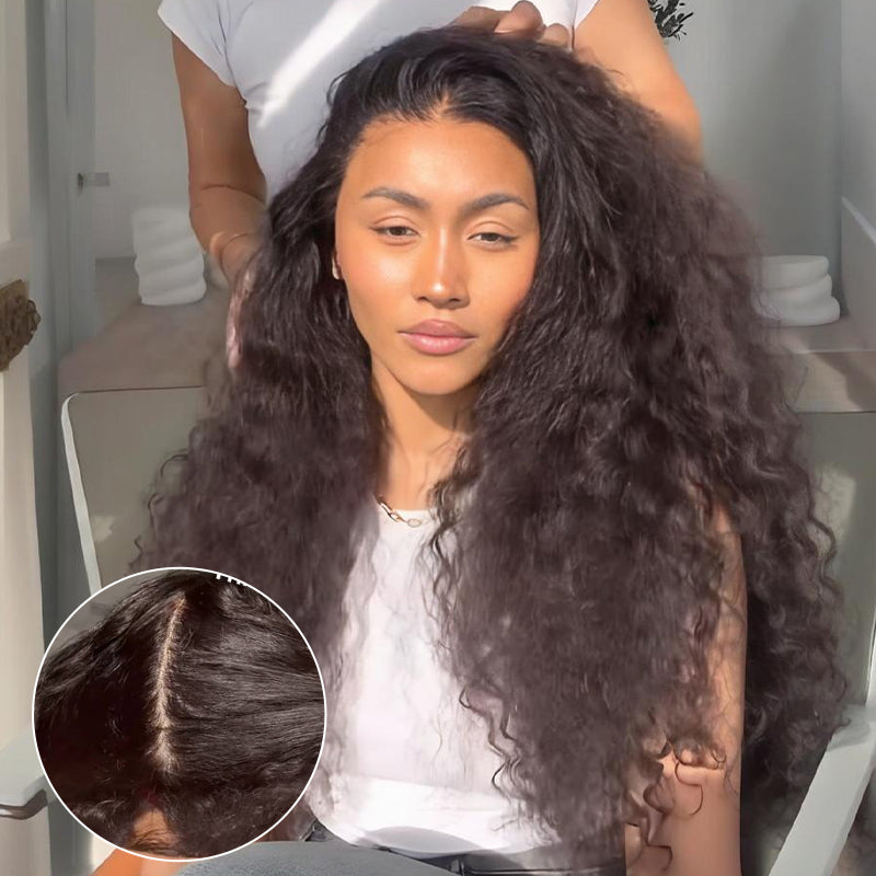 SWAY Full Lace Frontal Free Part Anywhere Natural Scalp Water Wave Human Hair Wigs