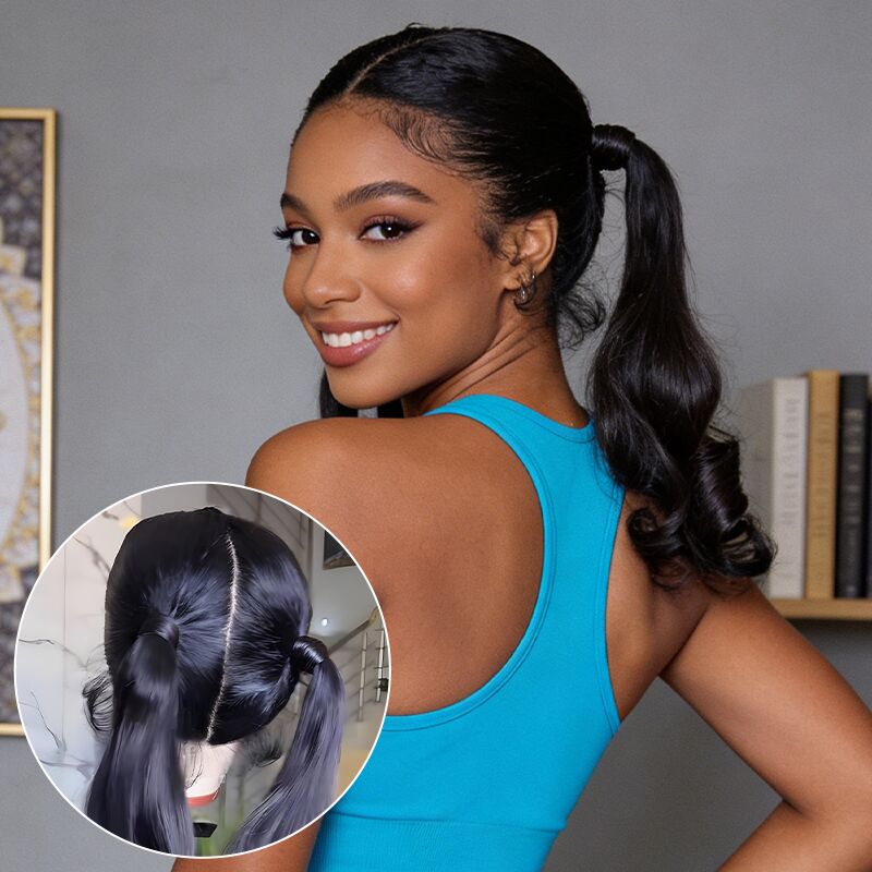 SWAY Full Lace Frontal Free Part Anywhere Ponytails Friendly Human Hair Wigs
