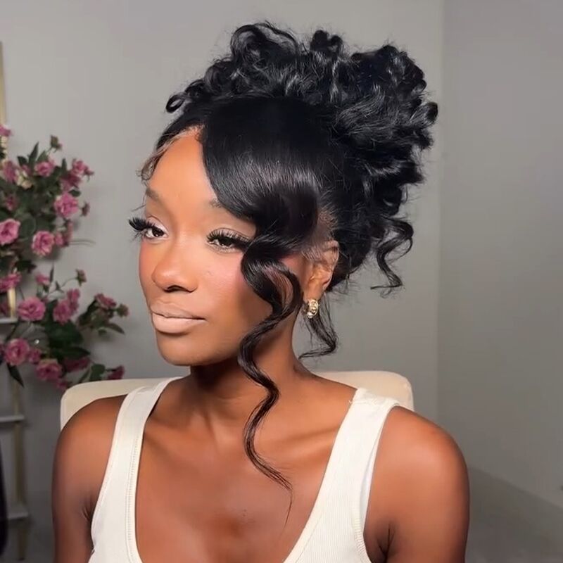 SWAY Full Lace Ventilated Breathable Updo-Friendly Loose Deep Wave Human Hair Wigs