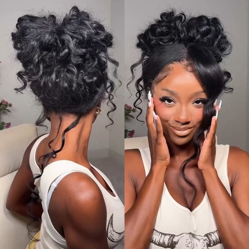 SWAY Full Lace Ventilated Breathable Updo-Friendly Loose Deep Wave Human Hair Wigs