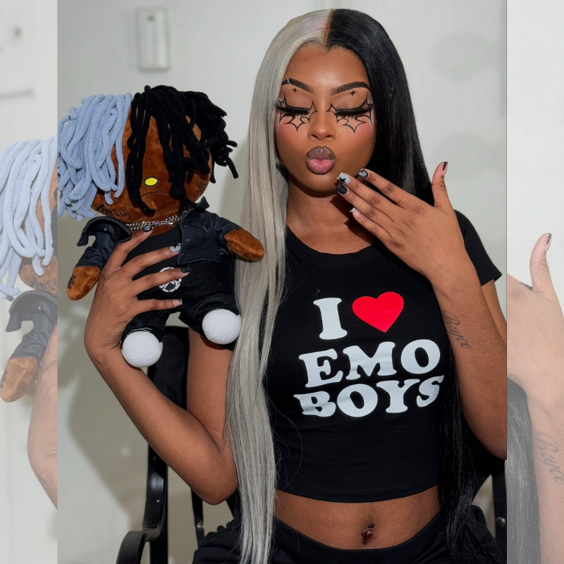 Pelucas de cabello humano ondulado con encaje frontal SWAY, color gris, densidad 200, 13x4