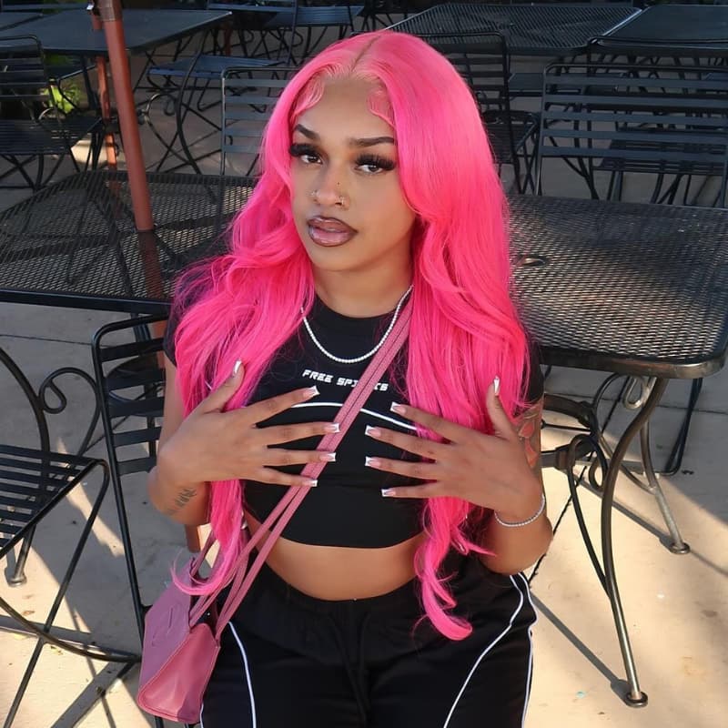 SWAY Hot Pink 13x4 Lace Front Virgin Remy Human Hair Wig 200 Density