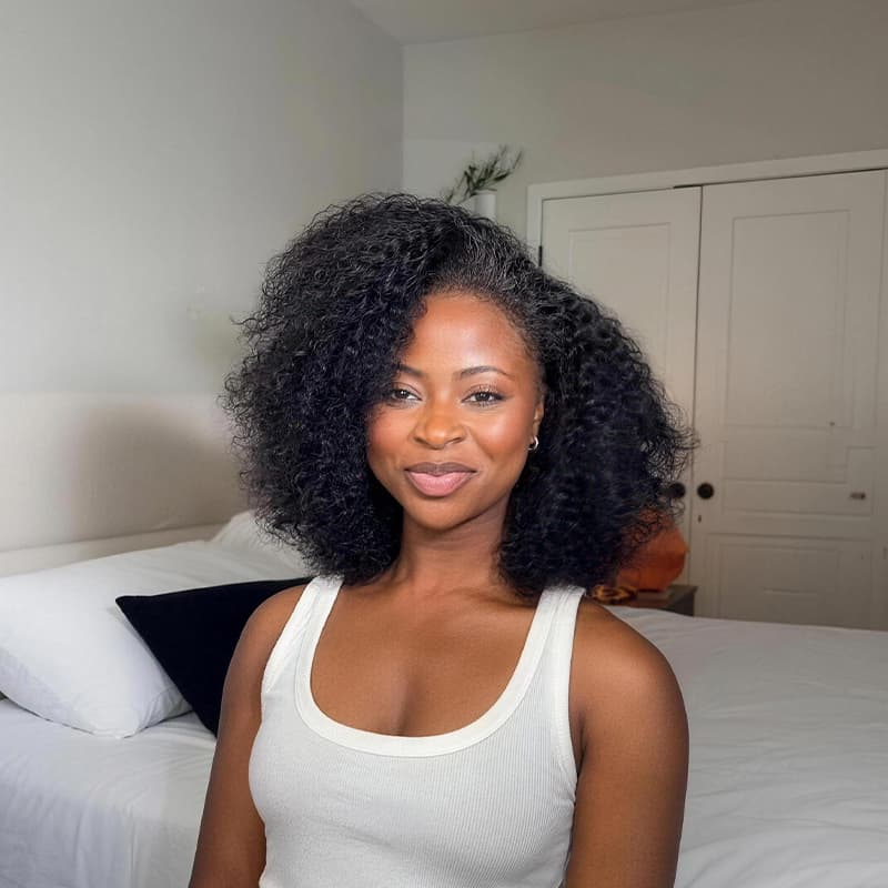 SWAY Jerry Kinky Curly Short Bob 13x4 Lace Frontal Human Hair Wigs