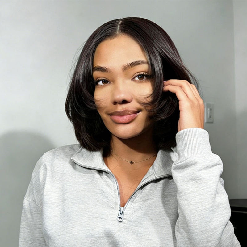 Pelucas de cabello humano Remy con encaje frontal de 13x4 y rizos sueltos de densidad 250-300 de SWAY