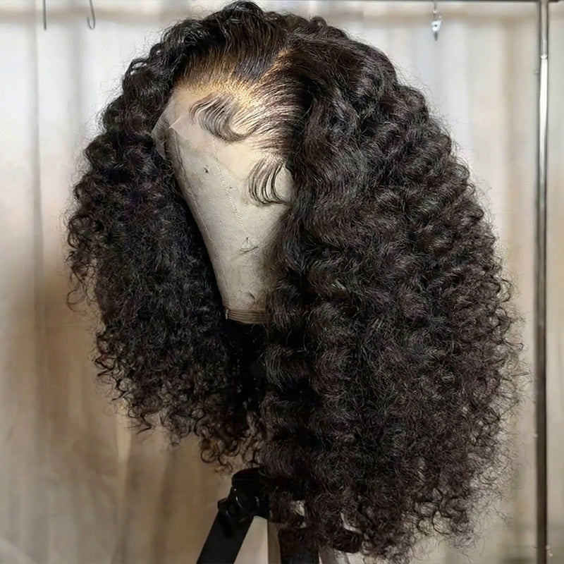 Pelucas de cabello humano Remy con encaje frontal de 13x4 y rizos sueltos de densidad 250-300 de SWAY