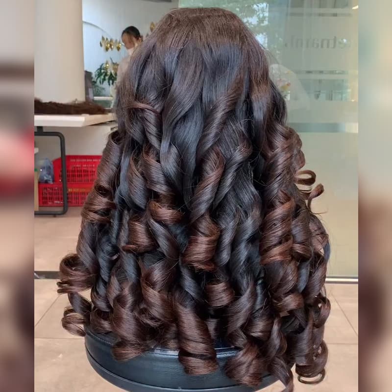 Pelucas de cabello humano SWAY rubio miel con reflejos marrones, 13x4 HD, con encaje frontal