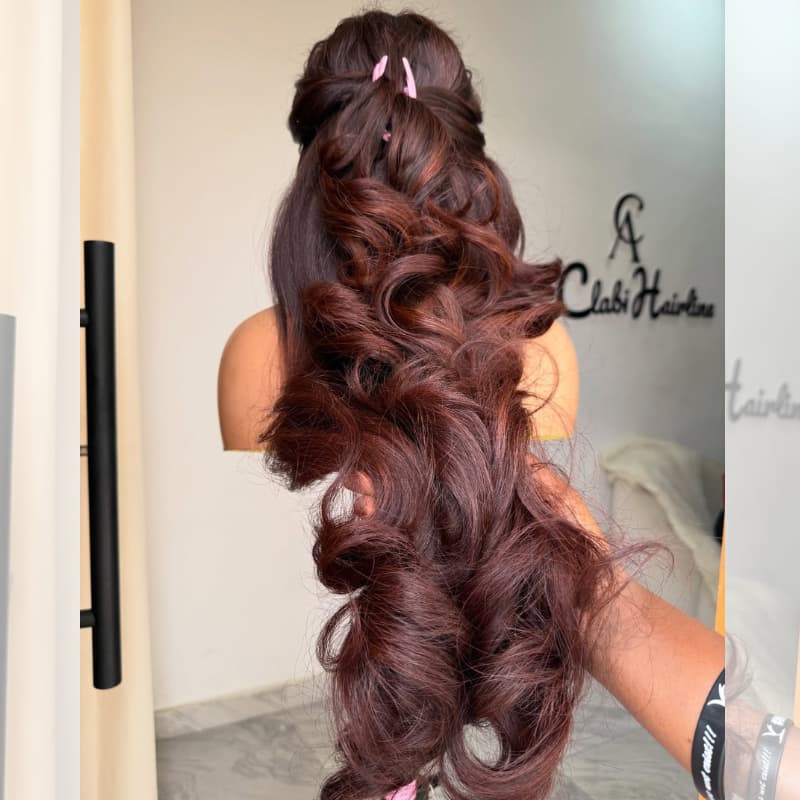 SWAY Ombre Black Reddish Brown Wavy 13X4 Lace Front Human Hair Wigs 250 300 Density