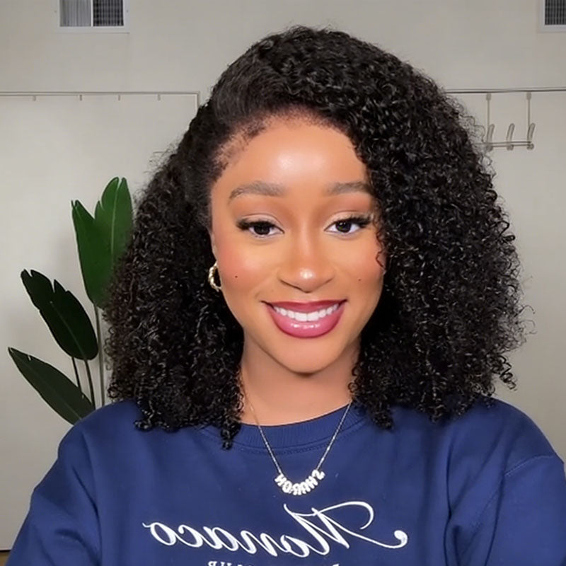 Pelucas de cabello humano Remy con encaje frontal de 13x4 y rizos sueltos de densidad 250-300 de SWAY