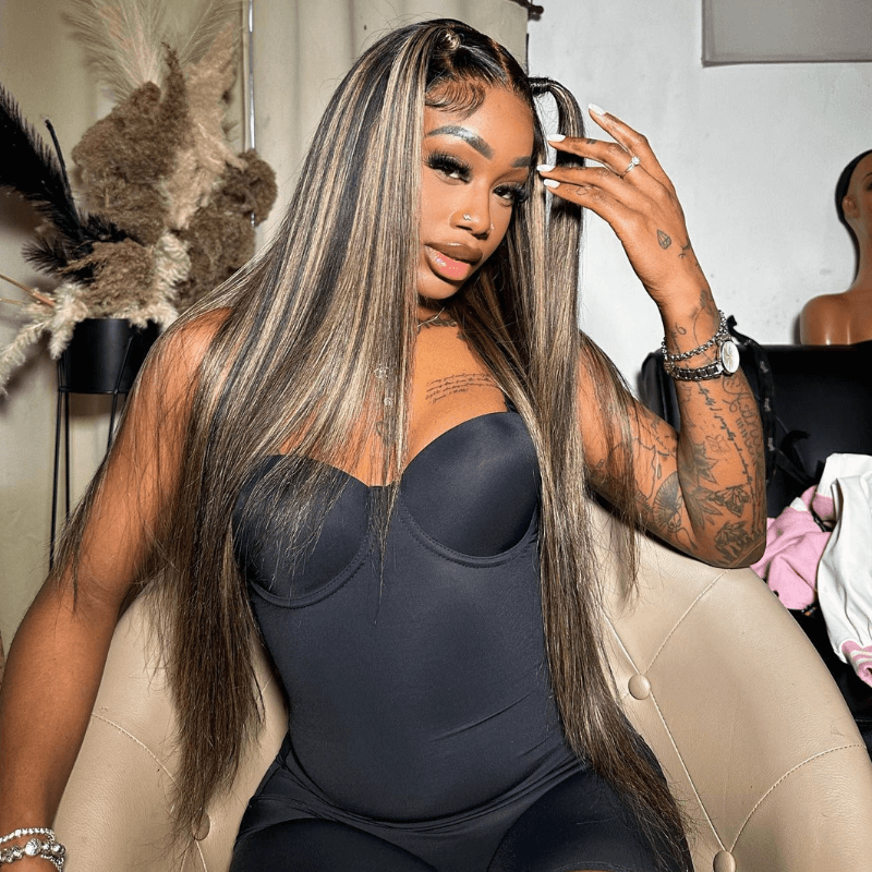 Pelucas de cabello humano ondulado con encaje frontal SWAY, color gris, densidad 200, 13x4