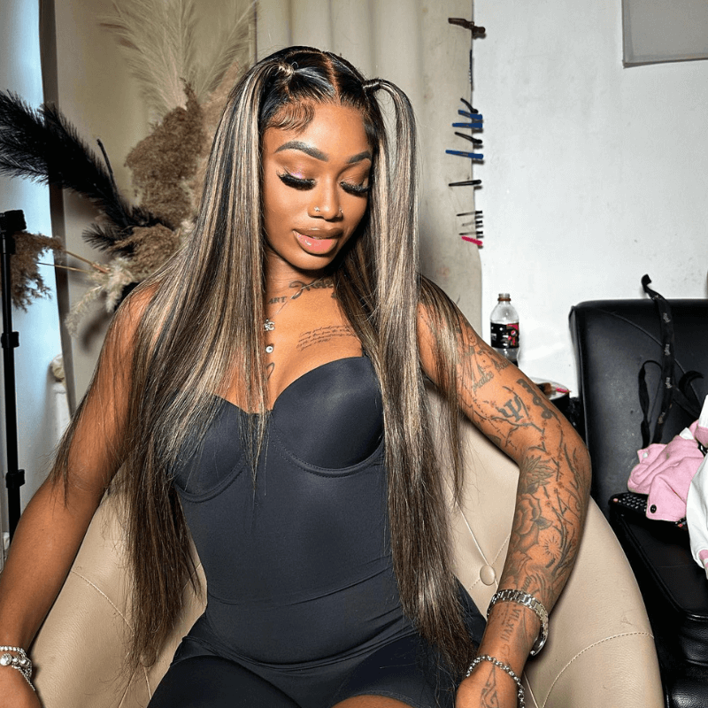 Pelucas de cabello humano ondulado con encaje frontal SWAY, color gris, densidad 200, 13x4