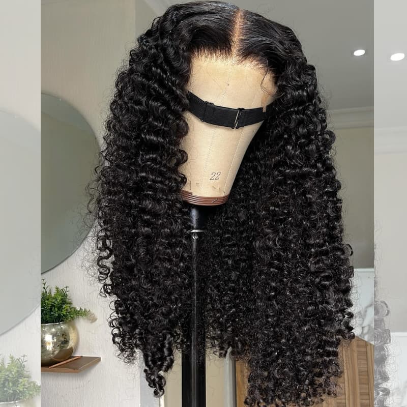 SWAY 250 300 Density Burmese Curly 13x4 Lace Front Human Hair Wigs