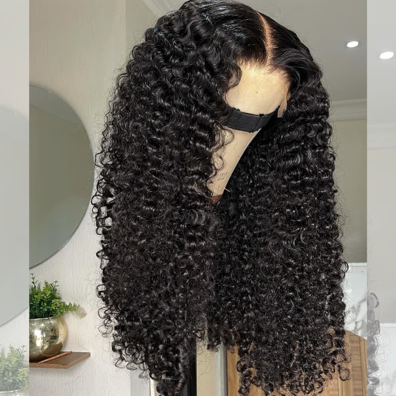 SWAY 250 300 Density Burmese Curly 13x4 Lace Front Human Hair Wigs