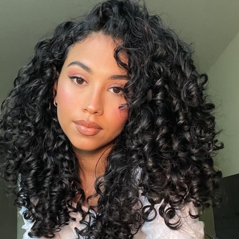 SWAY 250 300 Density Spiral Loose Curls 13x4 Lace Front Human Hair Wigs