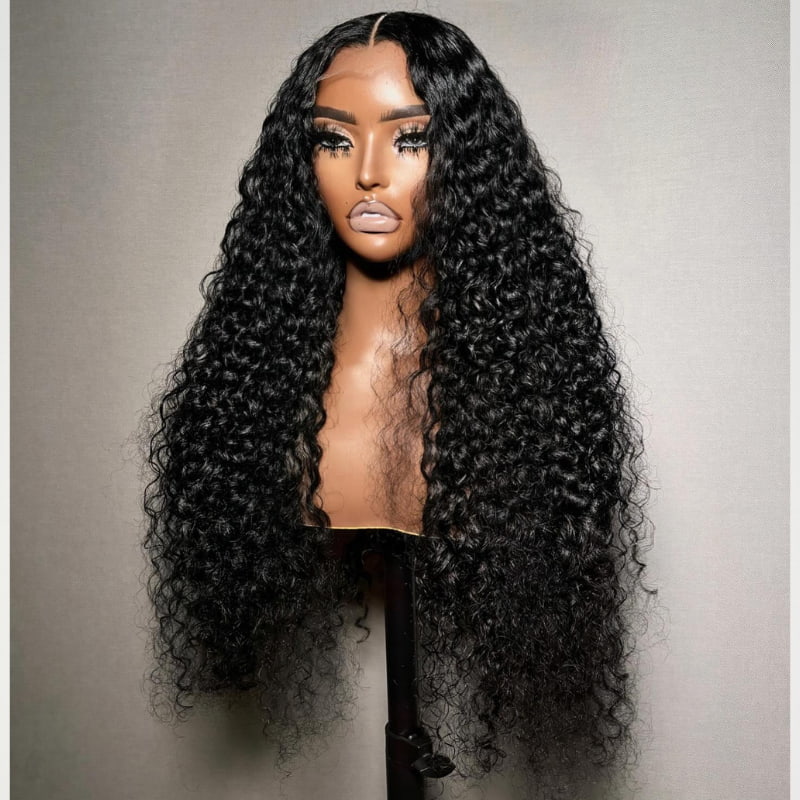 Pelucas de cabello humano Remy con encaje frontal de 13x4 y rizos sueltos de densidad 250-300 de SWAY