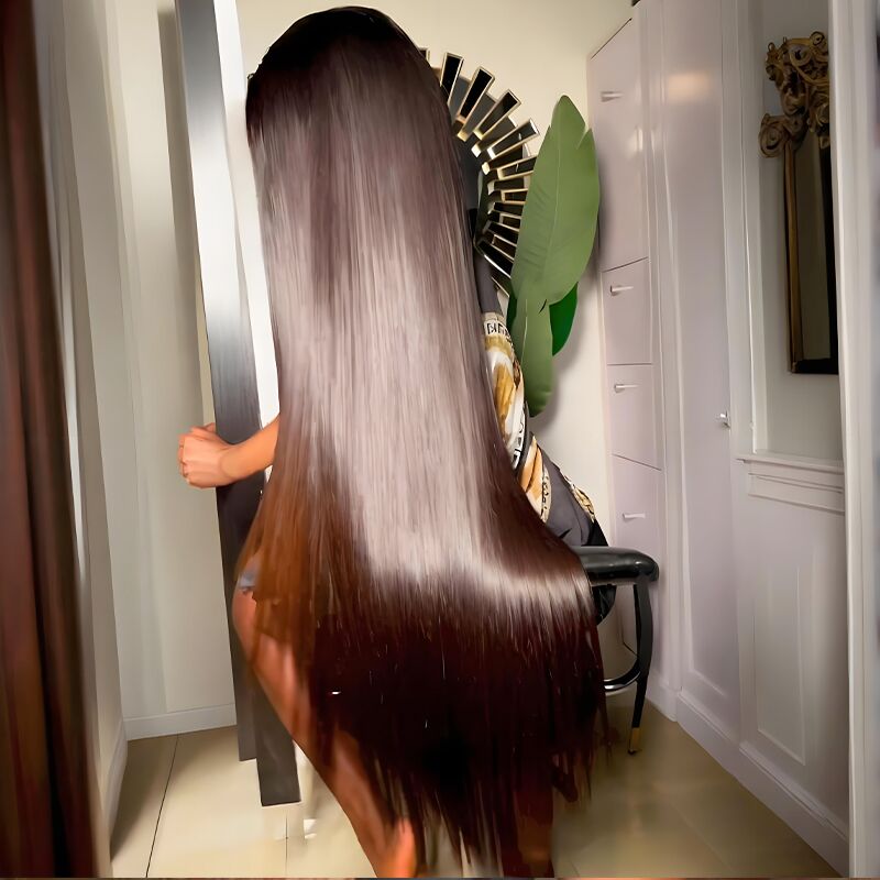 SWAY 42 40 38 36 32 30 INCH Long Black Brown Bone Straight 13x4 Lace Front Human Hair Wigs
