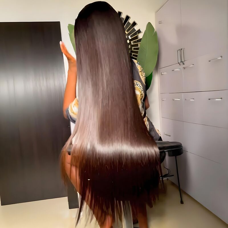 SWAY 42 40 38 36 32 30 INCH Long Black Brown Bone Straight 13x4 Lace Front Human Hair Wigs