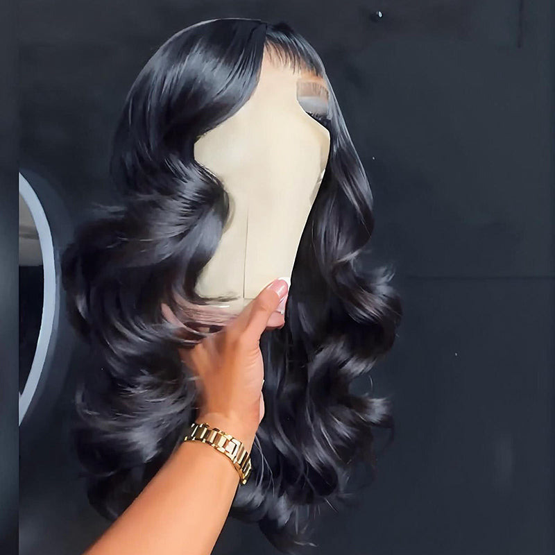 SWAY Elegant Natural Bounce Loose Curls 13x4 Lace Front Human Hair Wig 250 300 Density