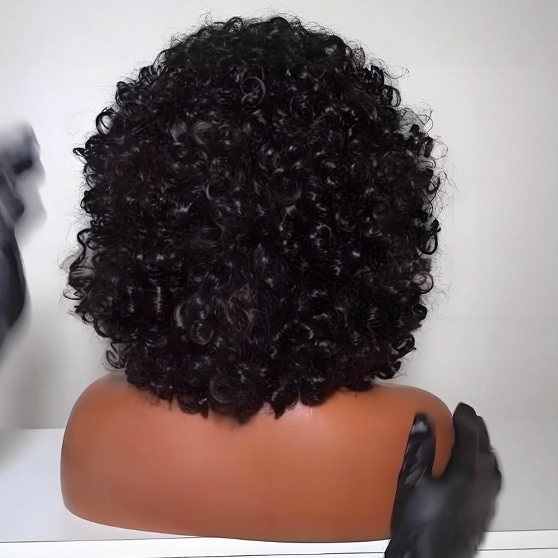 SWAY Elegant Short Bob Bouncy Loose Curls 13x4 Lace Front Virgin Human Hair Wig