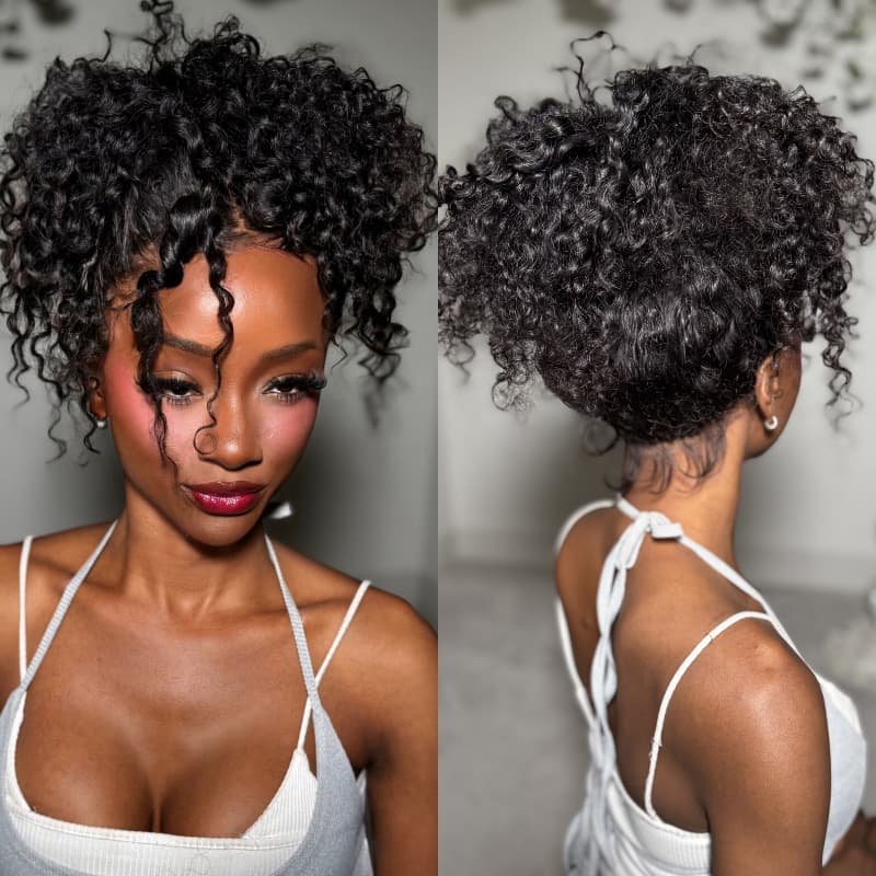 SWAY Full Lace Ventilated Part Anywhere Burmese Curly Virgin Human Hair Wigs