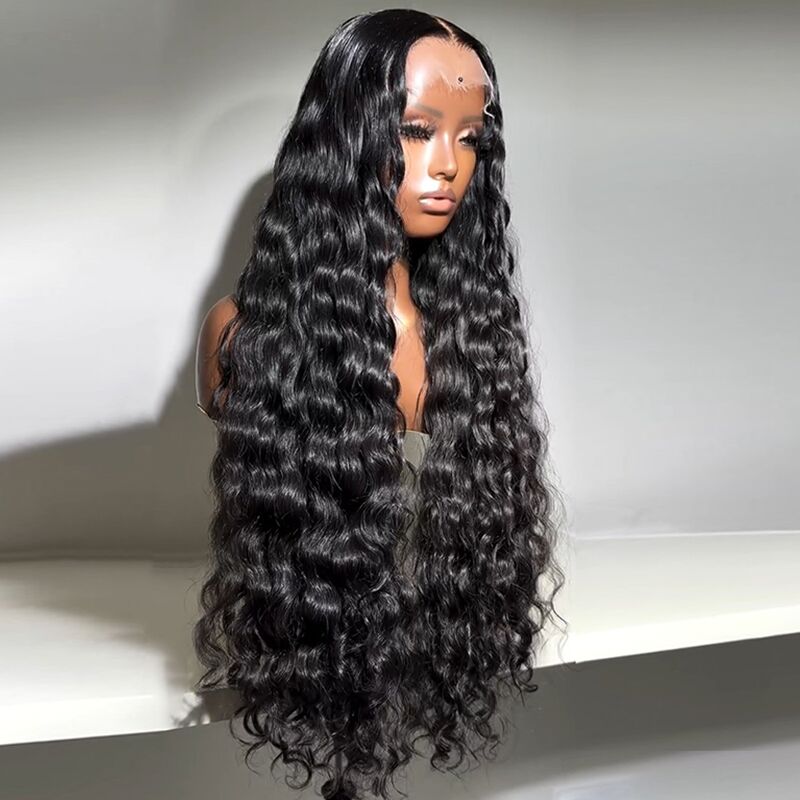 SWAY Natural Loose Water Wave Curls 250 300 Density 13x4 Lace Front Human Hair Wigs