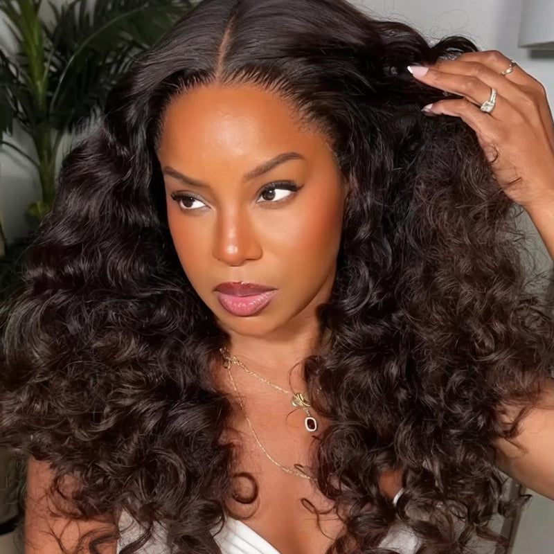 SWAY Ripple Loose Curls 250 300 Density 13x4 Lace Front Human Hair Wigs