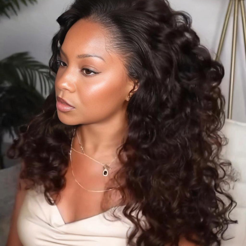 SWAY Ripple Loose Curls 250 300 Density 13x4 Lace Front Human Hair Wigs