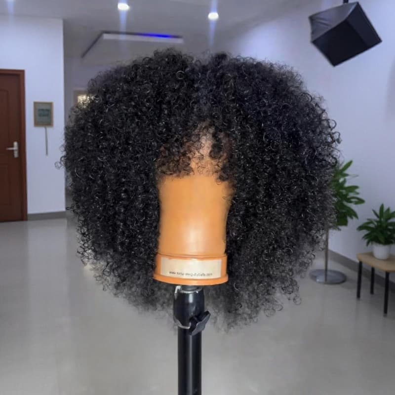 Pelucas de cabello humano Remy con encaje frontal de 13x4 y rizos sueltos de densidad 250-300 de SWAY