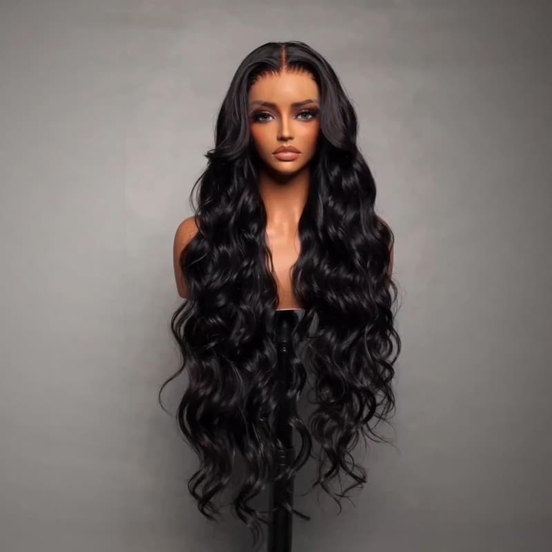 SWAY Soft Bouncy Loose Body Wave 13X4 Lace Front Human Hair Wigs 250 300 Density