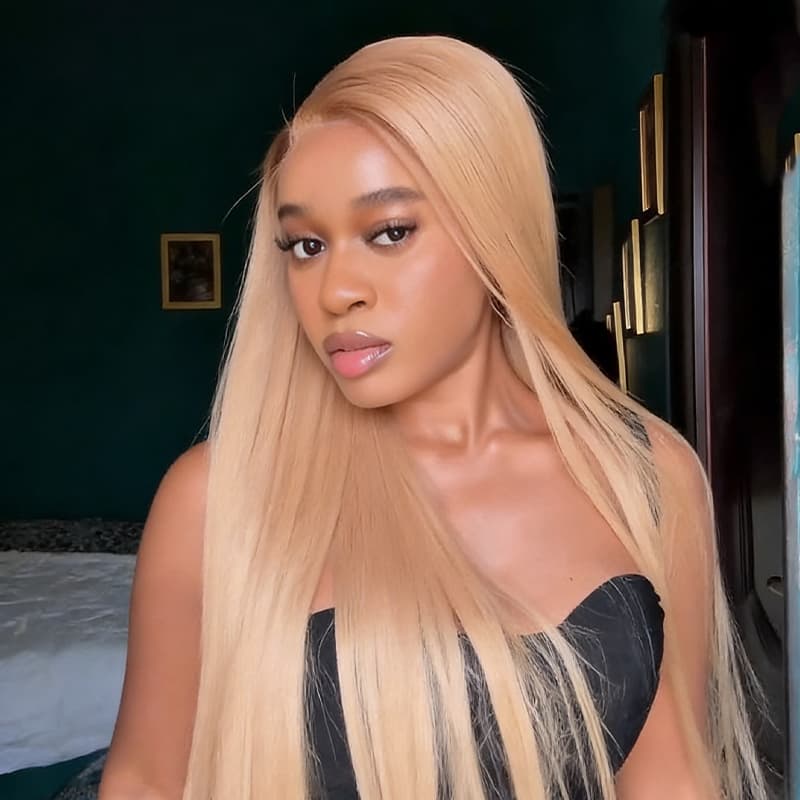 SWAY Strawberry Honey Blonde Bone Straight 13x4 Lace Front Remy Human Hair Wigs