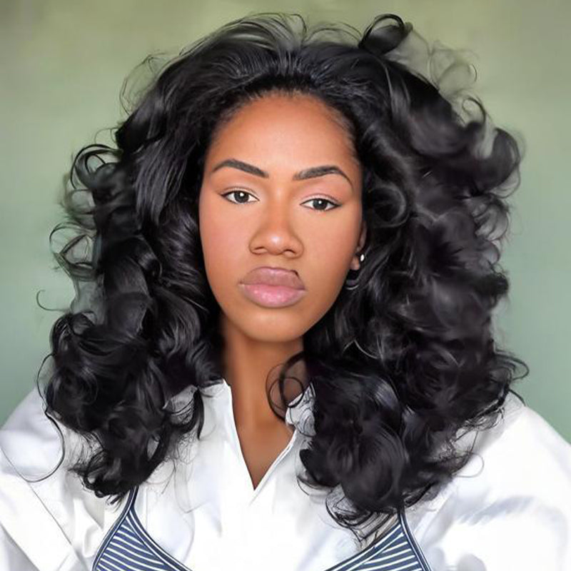 SWAY Voluminous Full Body Bouncy Curls 13x4 Lace Front Human Hair Wig