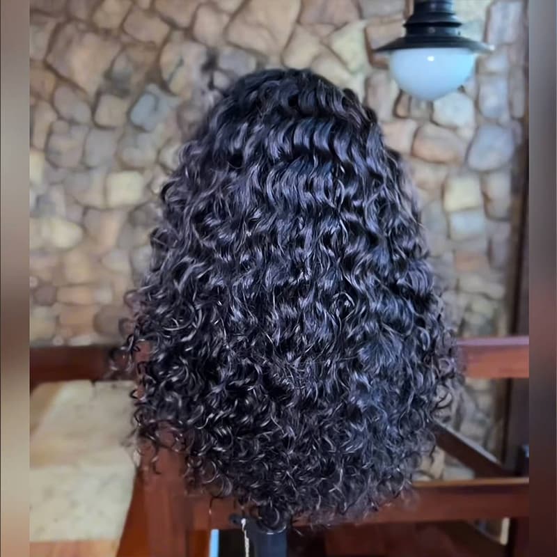 Pelucas de cabello humano Remy con encaje frontal de 13x4 y rizos sueltos de densidad 250-300 de SWAY