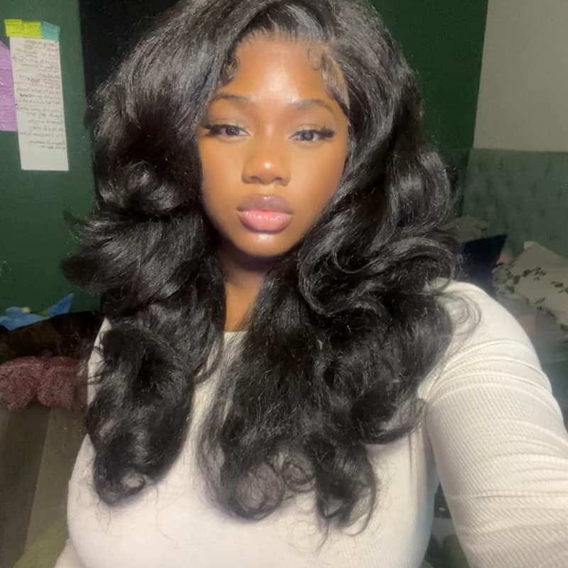 SWAY Yaki Natural Loose Wave 13x4 Lace Front Human Hair Wig 300 Density