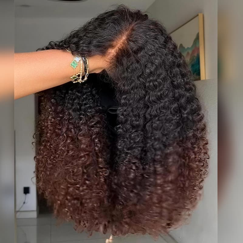 Pelucas de cabello humano SWAY rubio miel con reflejos marrones, 13x4 HD, con encaje frontal 