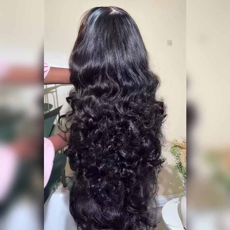 SWAY 250 300 Density Glam Deep Loose Curls 13x4 Lace Front Virgin Human Hair Wig