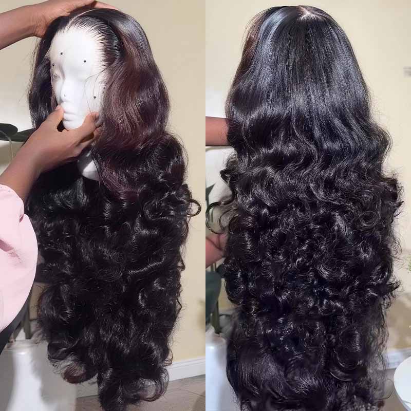 SWAY 250 300 Density Glam Deep Loose Curls 13x4 Lace Front Virgin Human Hair Wig