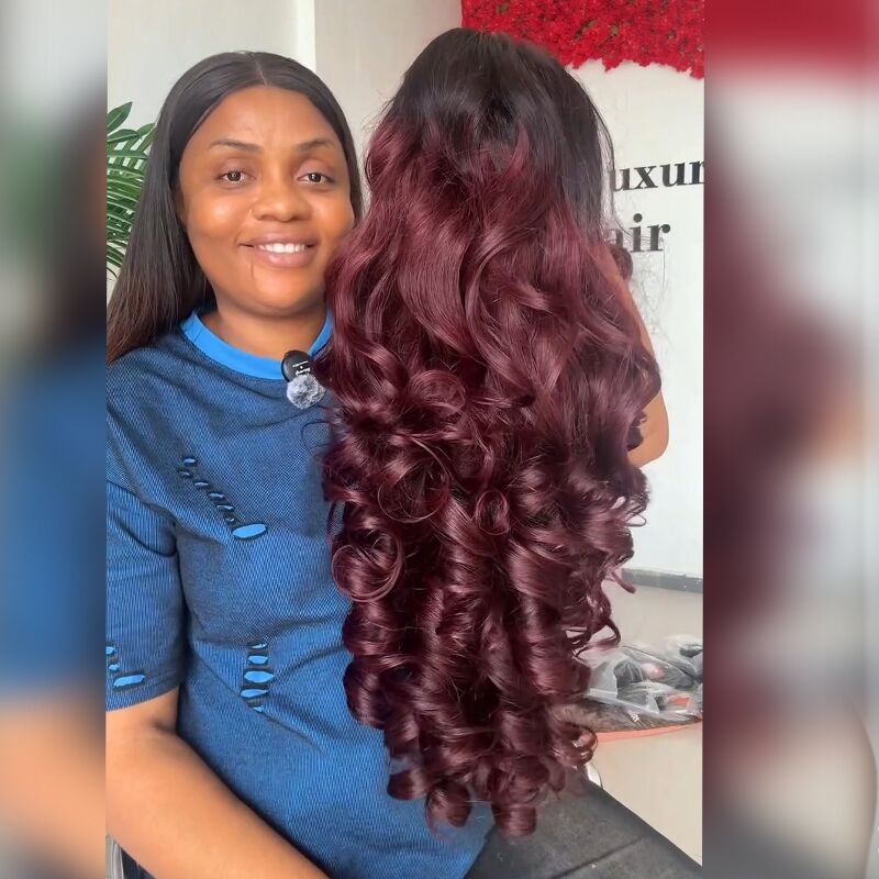 SWAY 250 Density Loose Body Wave Curls 13x4 Lace Front Virgin Human Hair Wigs