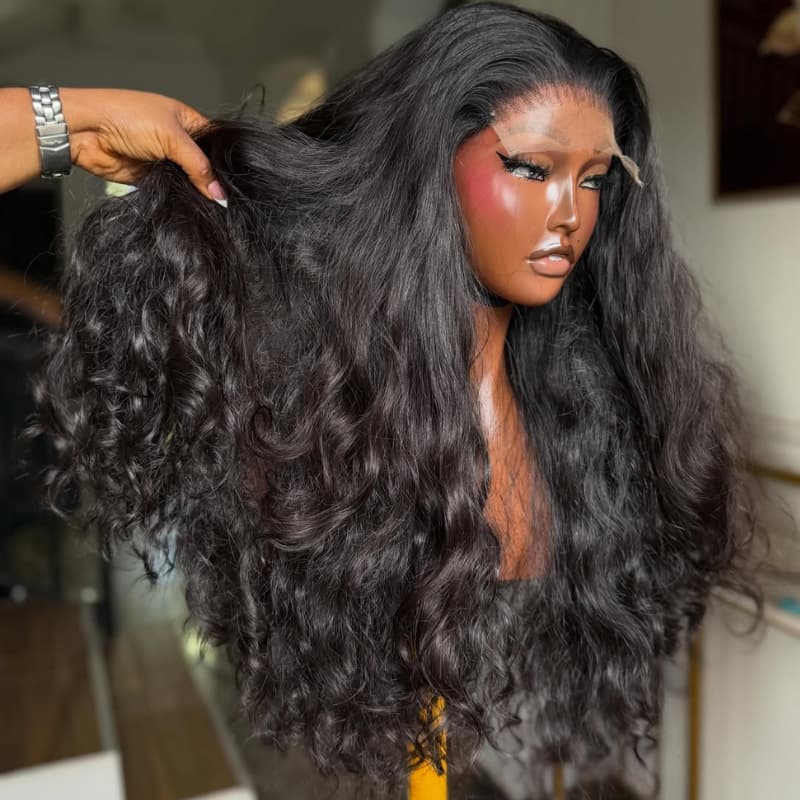 SWAY 300 400 Density Thick Full Loose Deep Wave Spiral Curly 13x4 Lace Front Human Hair Wig
