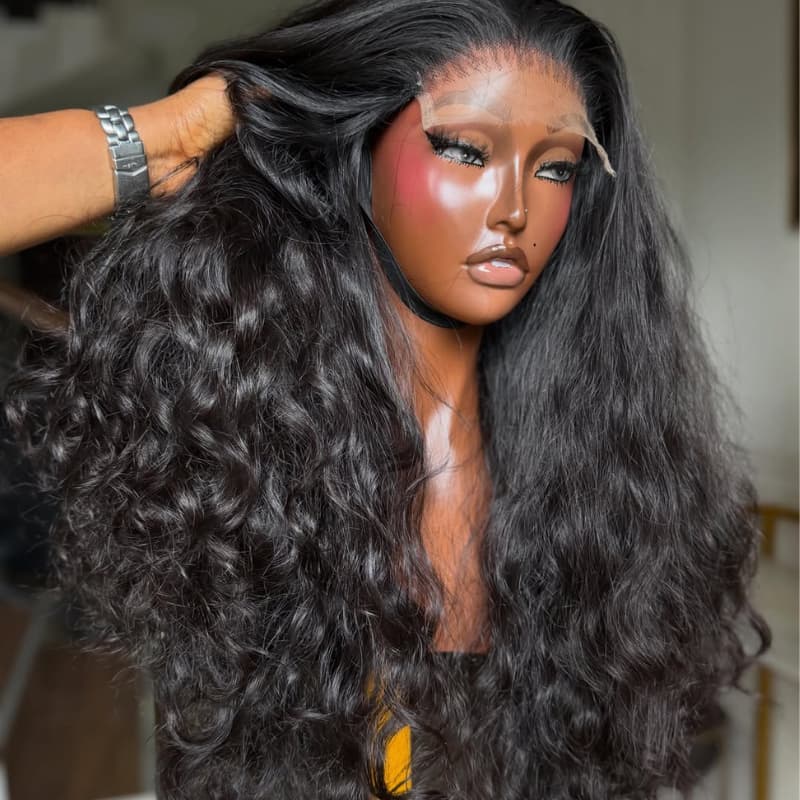 SWAY 300 400 Density Thick Full Loose Deep Wave Spiral Curly 13x4 Lace Front Human Hair Wig