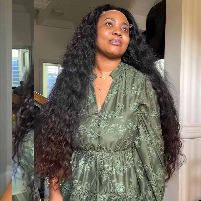 SWAY 300 400 Density Water Wave 13x4 Lace Front Virgin Human Hair Wig