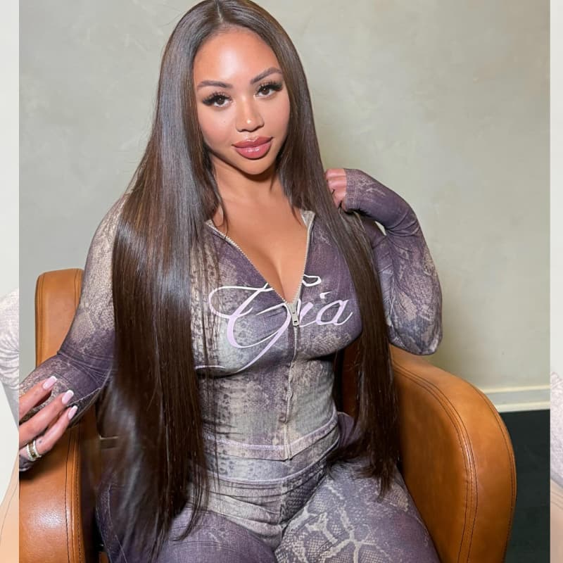 SWAY 300 Density Chocolate Brown Bone Straight 13x4 Lace Front Human Hair Wigs